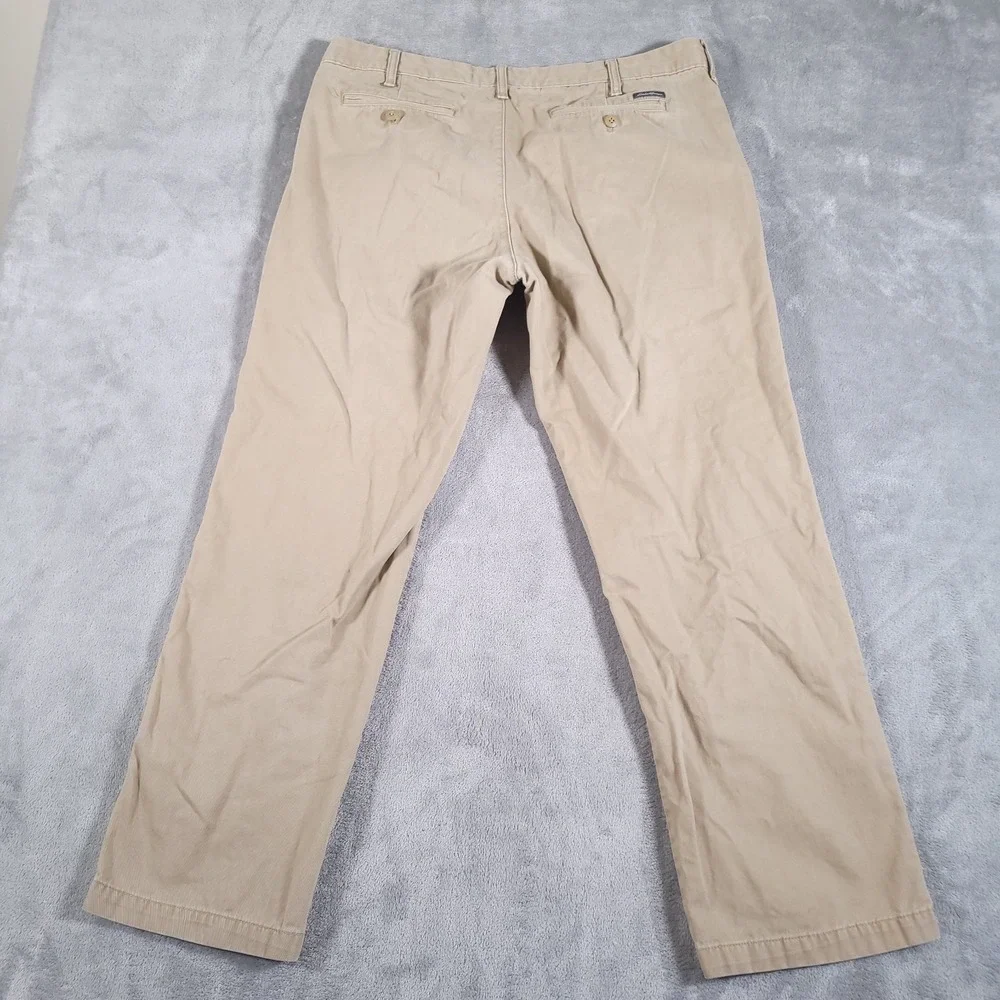 Eddie Bauer Pants Mens 38x32 (Fits 37x31) Tan Chino Straight Fit‎ Khaki Cotton